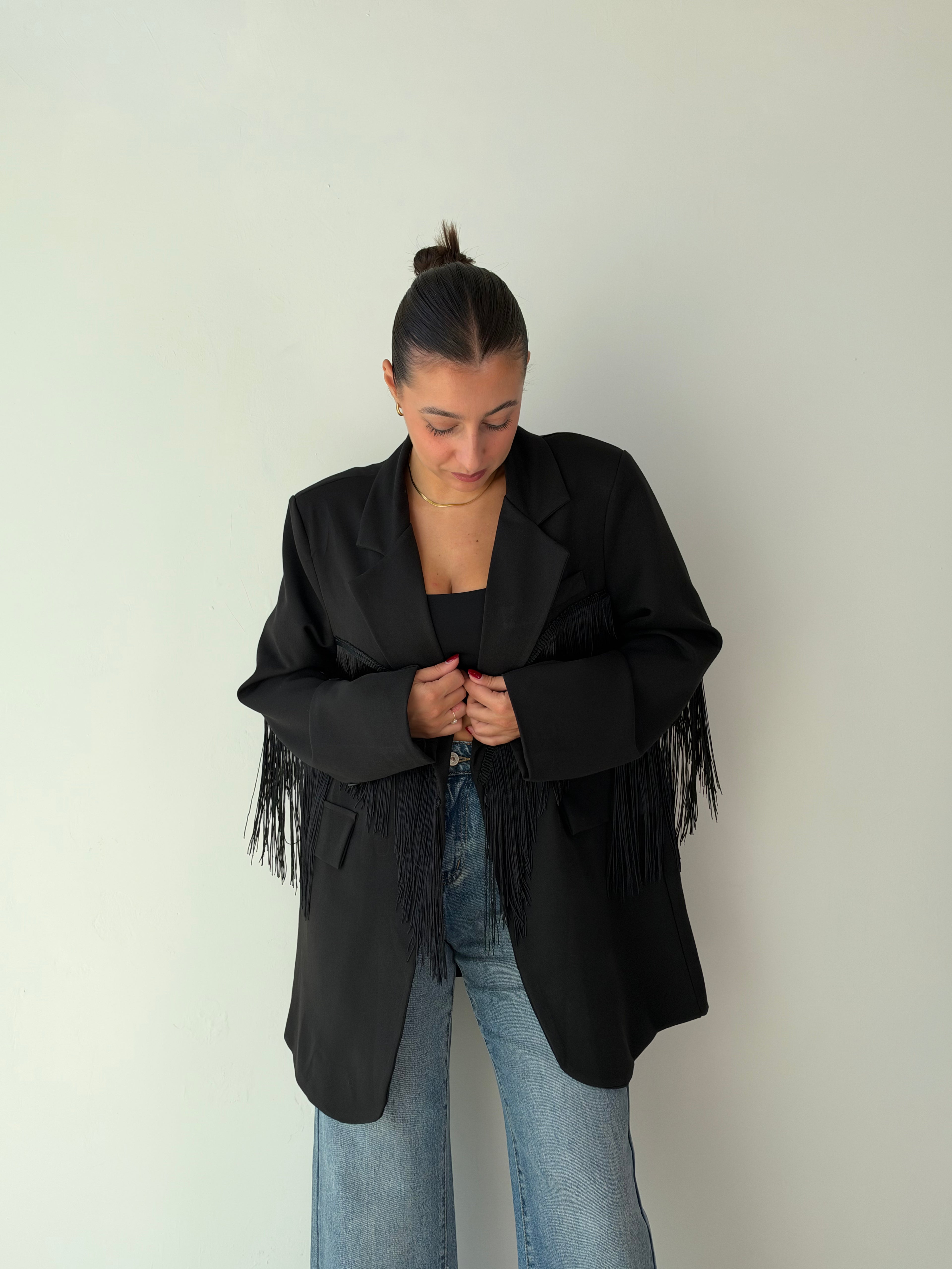 Blazer Frange NERO