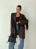 Blazer Frange MARRONE