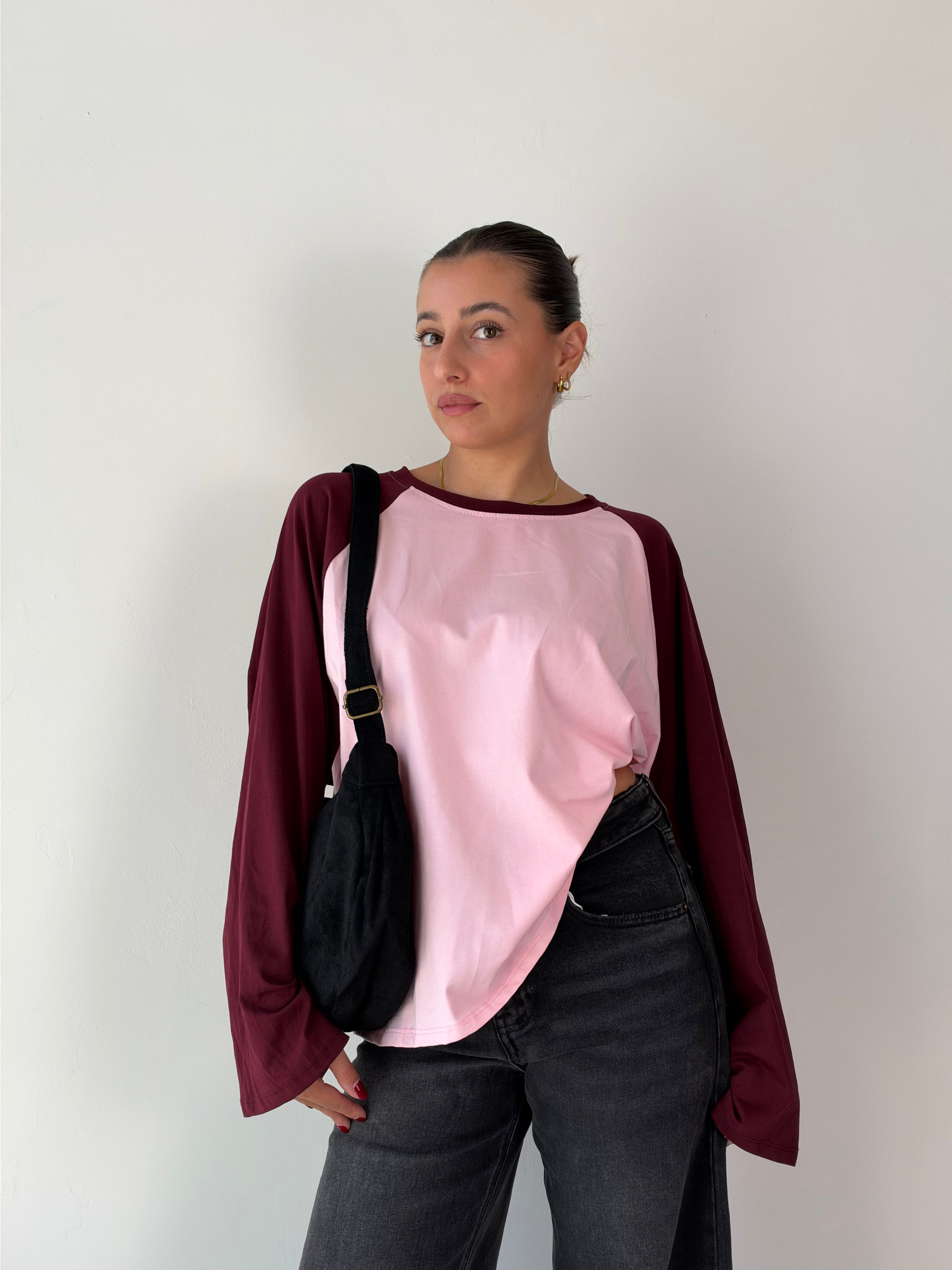 Longsleeve Baseball manica ampia