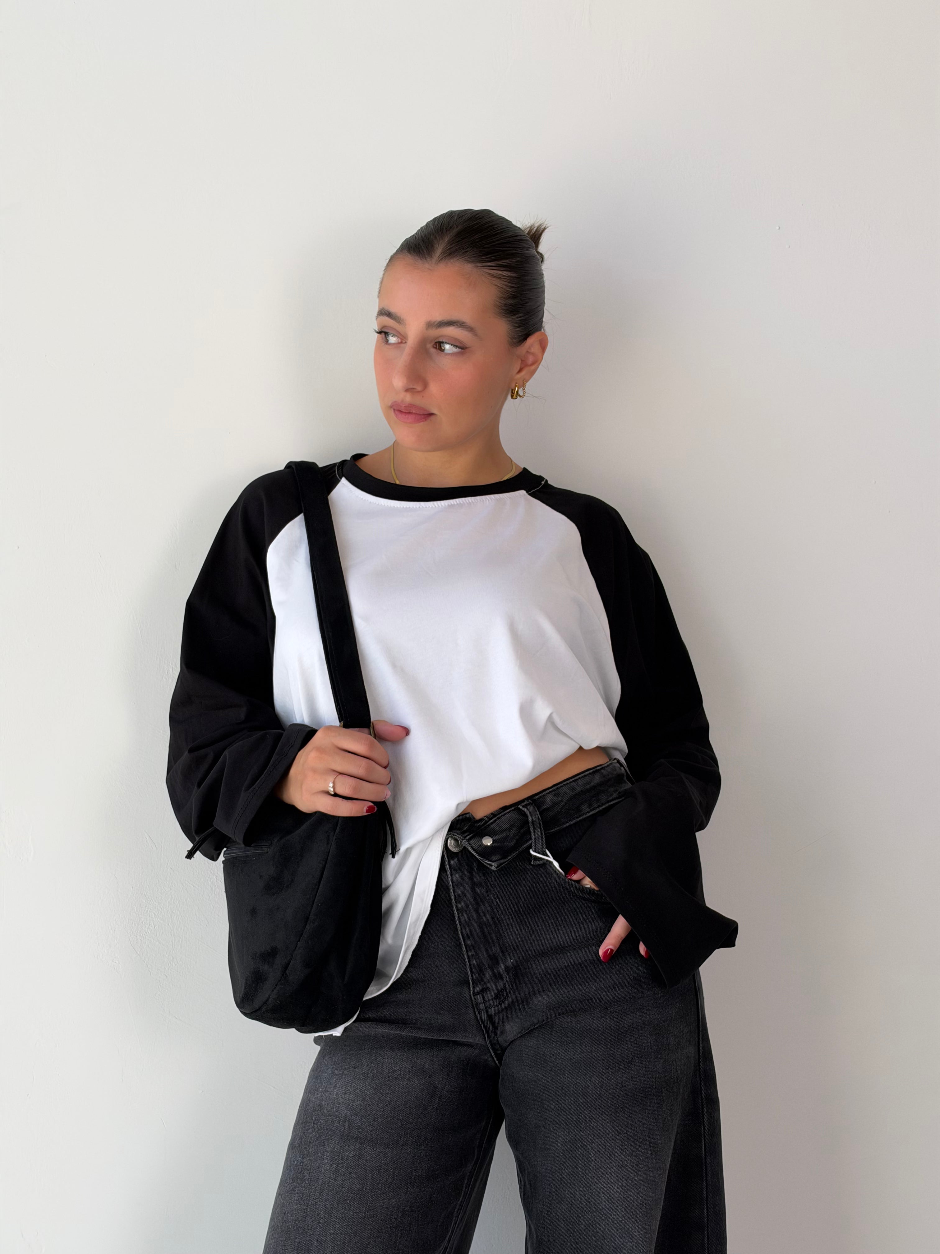 Longsleeve Baseball manica ampia