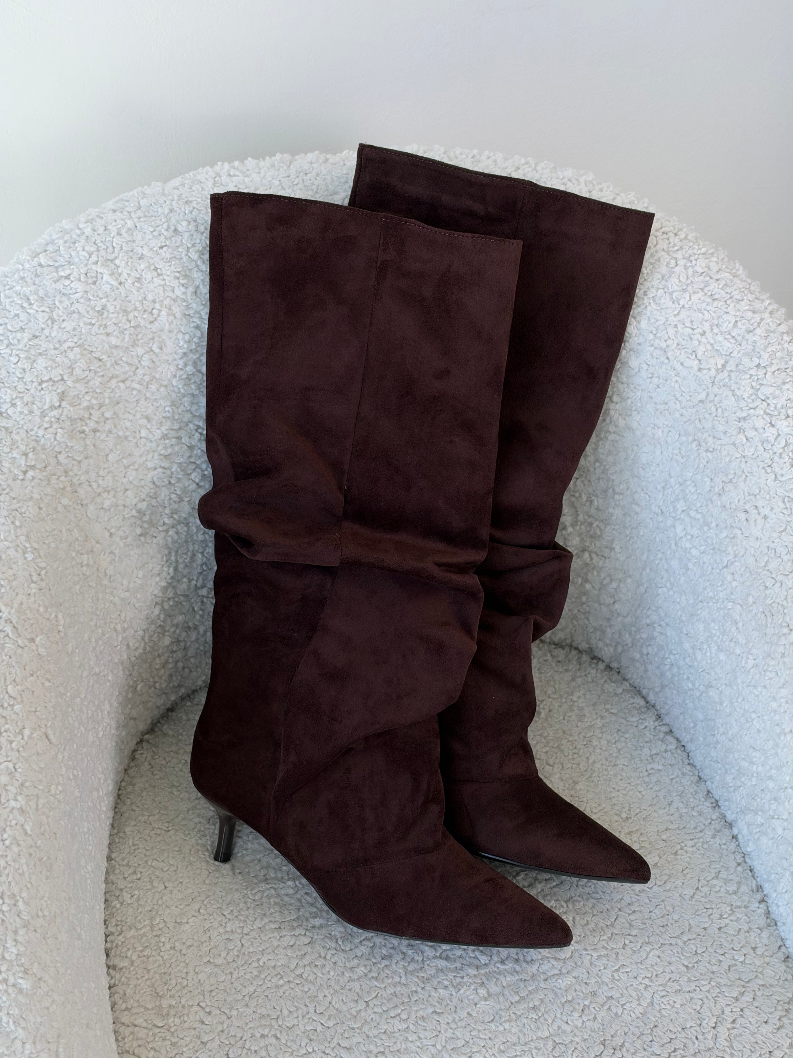 Stivale Scamosciato Marrone
