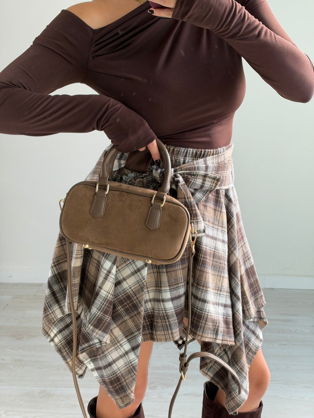 Borsa Bauletto Suede
