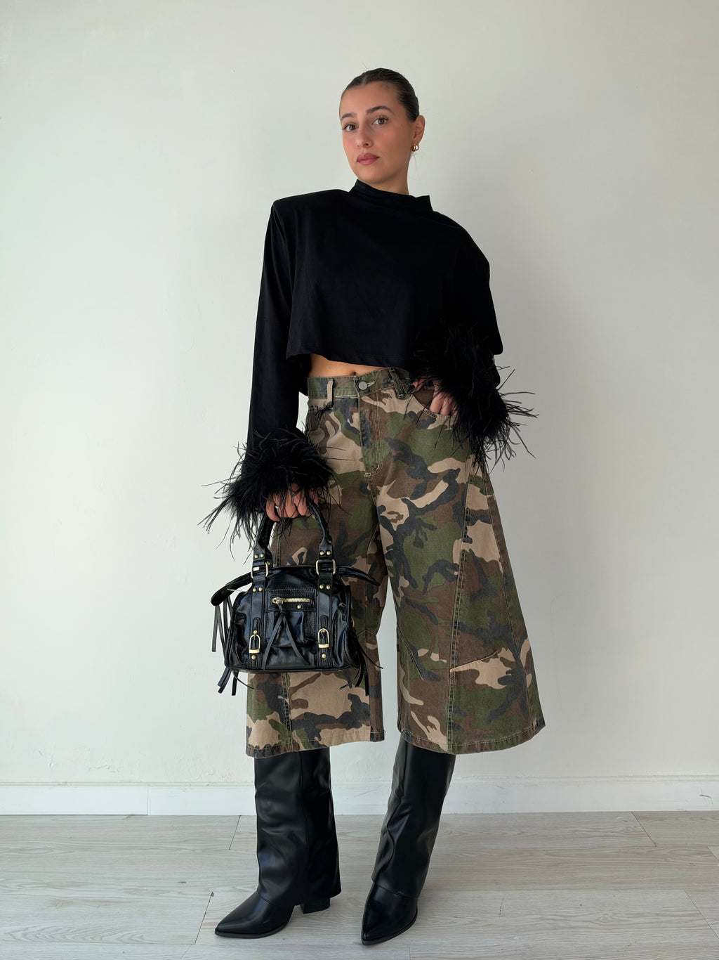 Bermuda Military di jeans