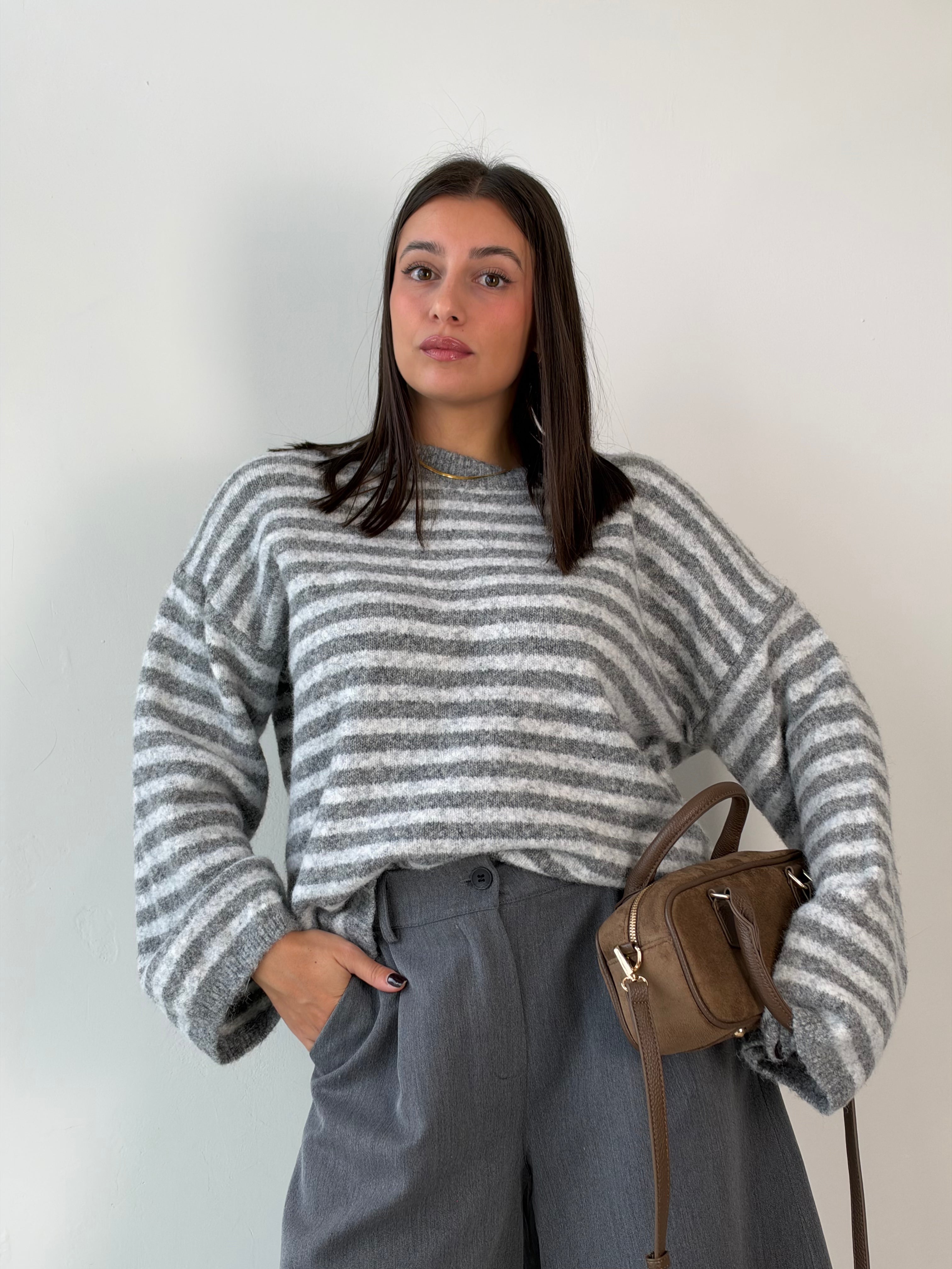 Maglione a righe