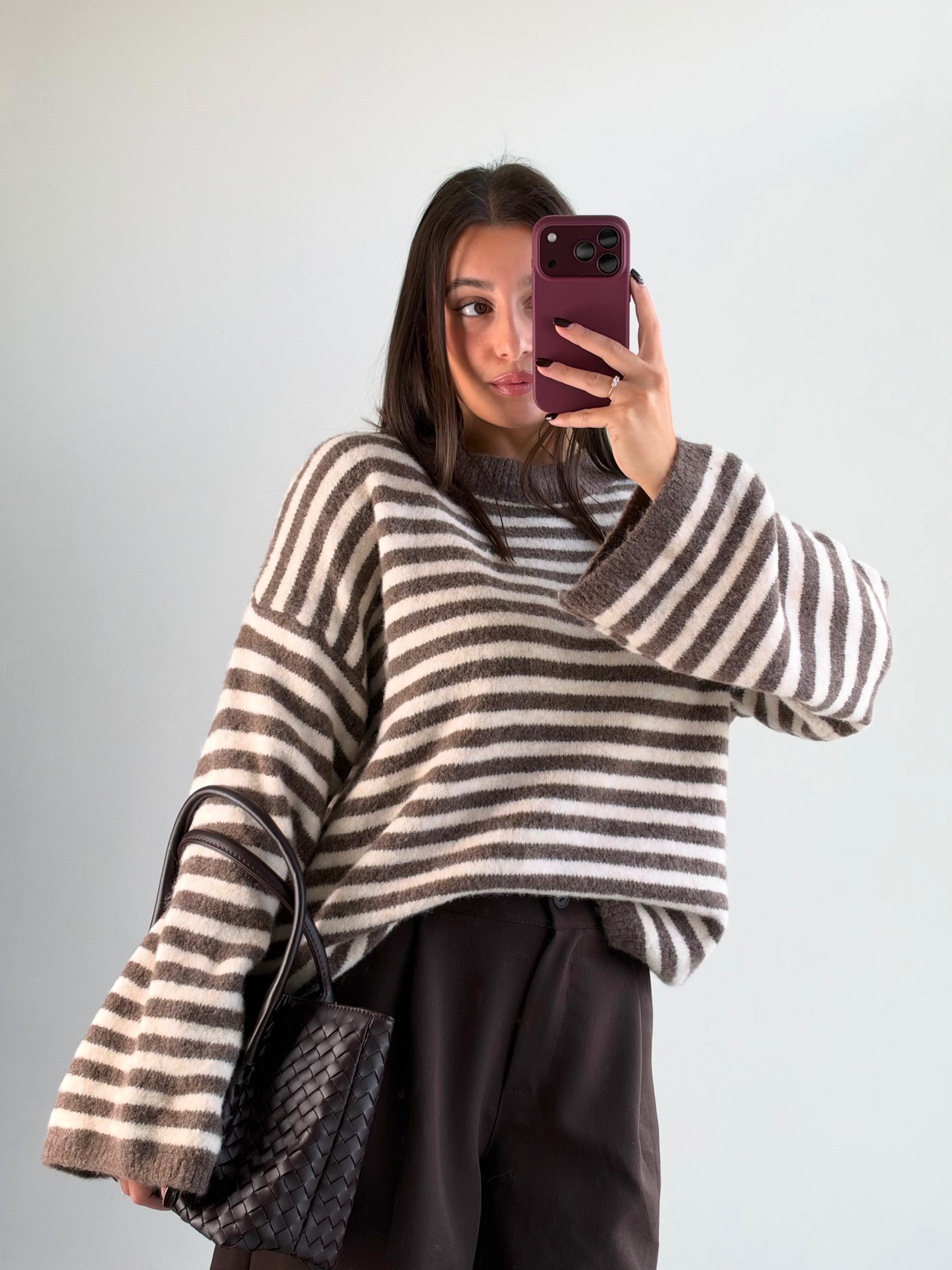Maglione a righe