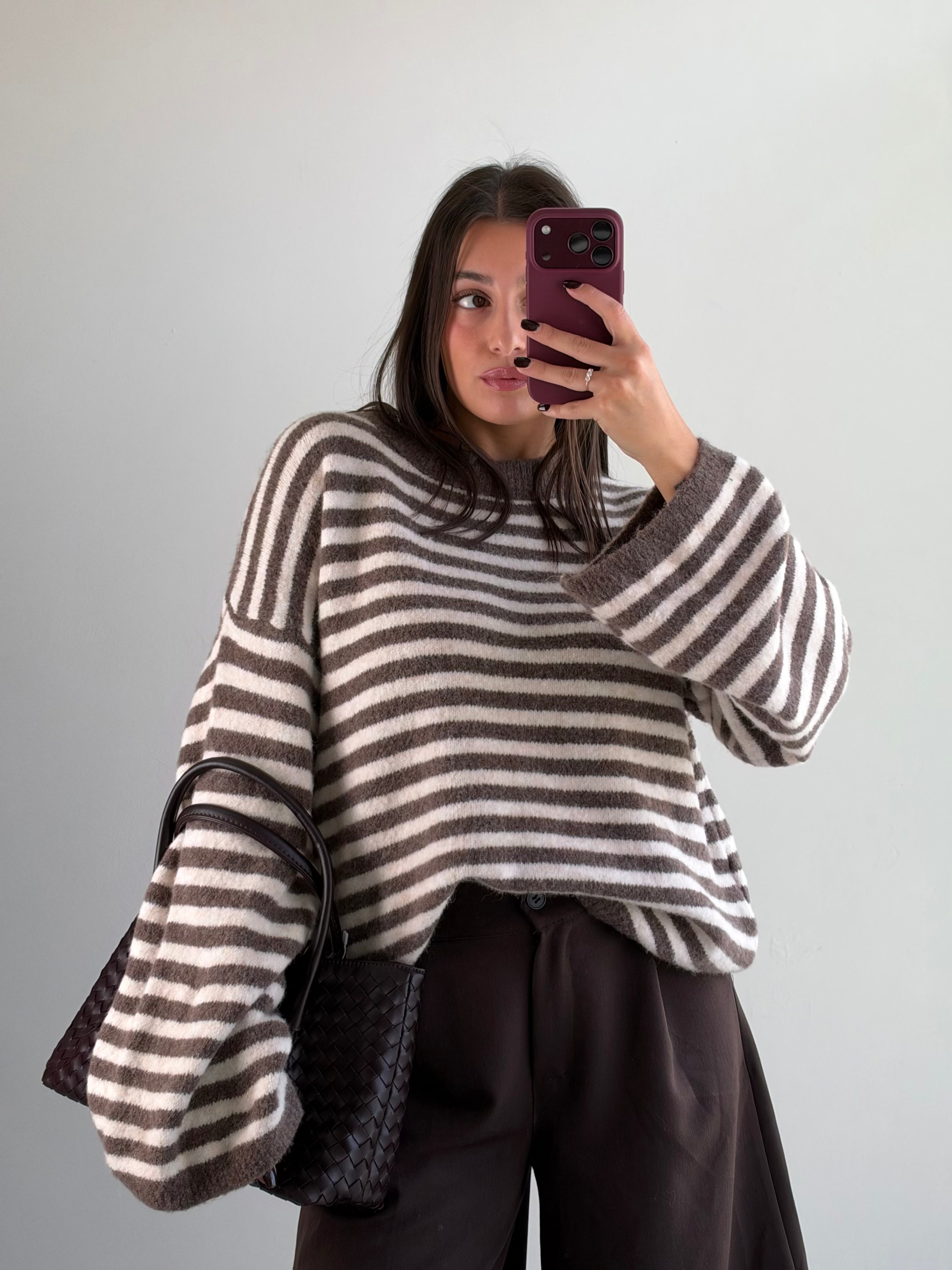Maglione a righe