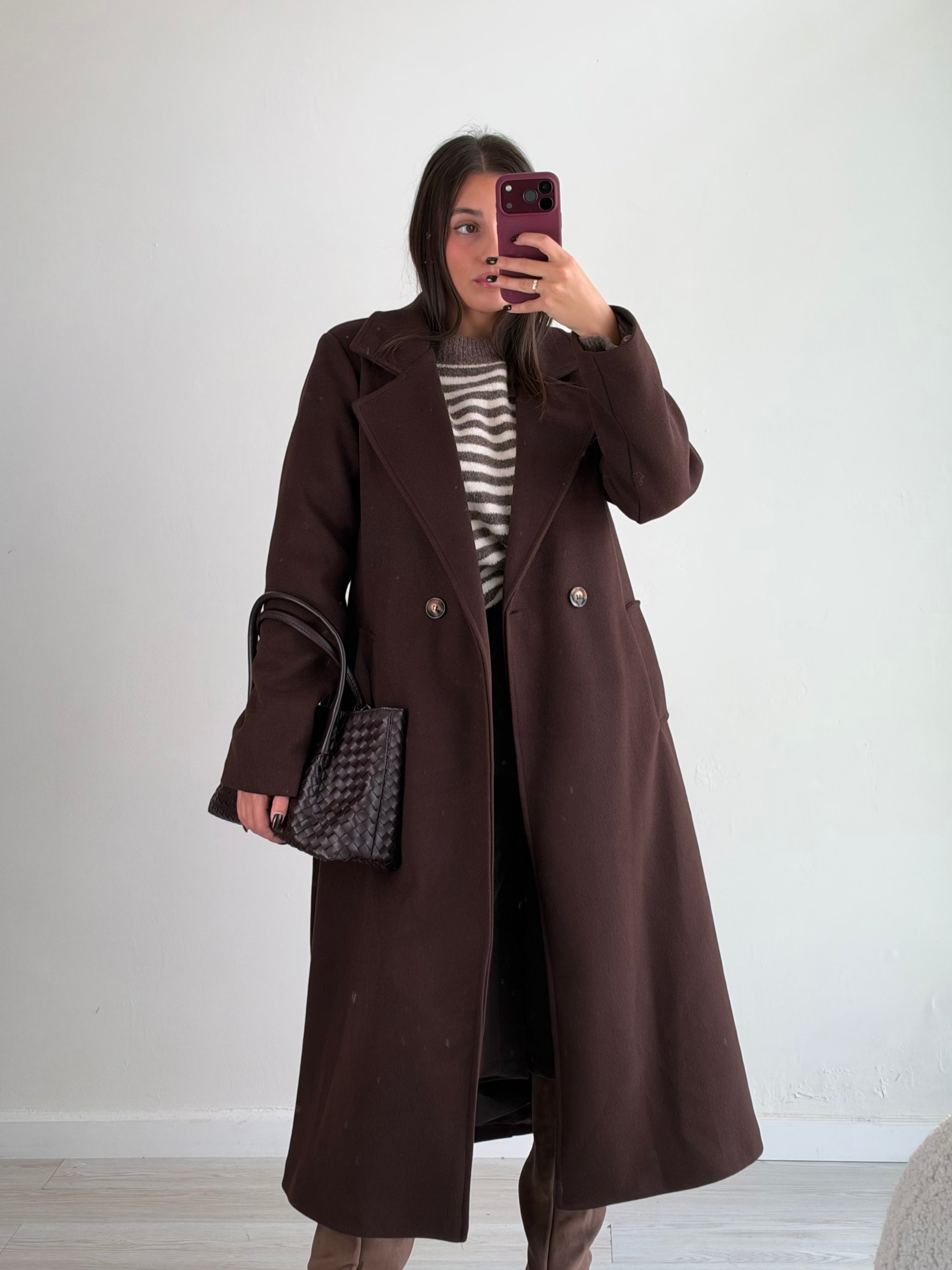 Cappotto lungo in panno