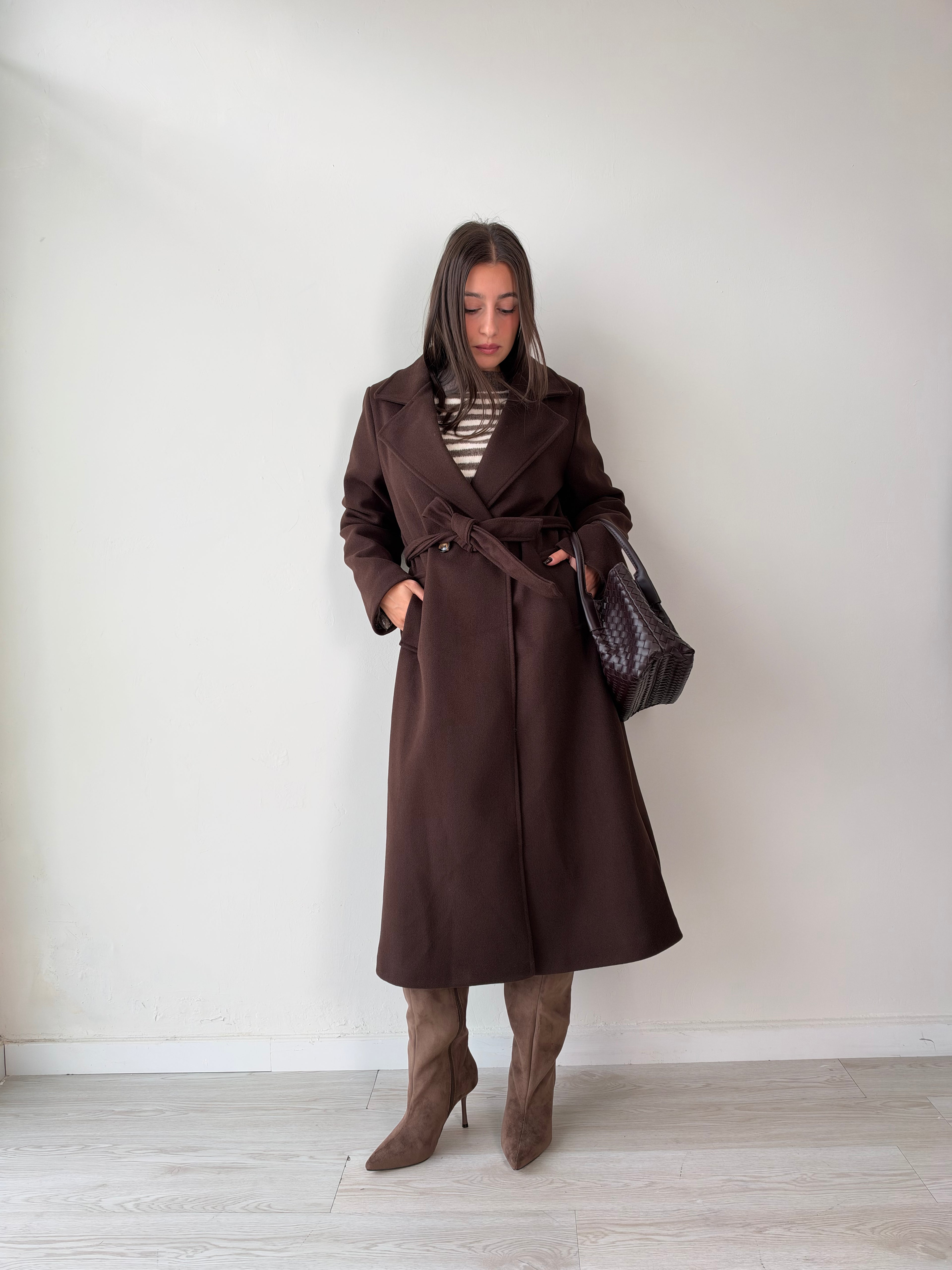 Cappotto lungo in panno