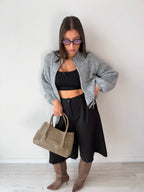 Maglione cardigan grigio
