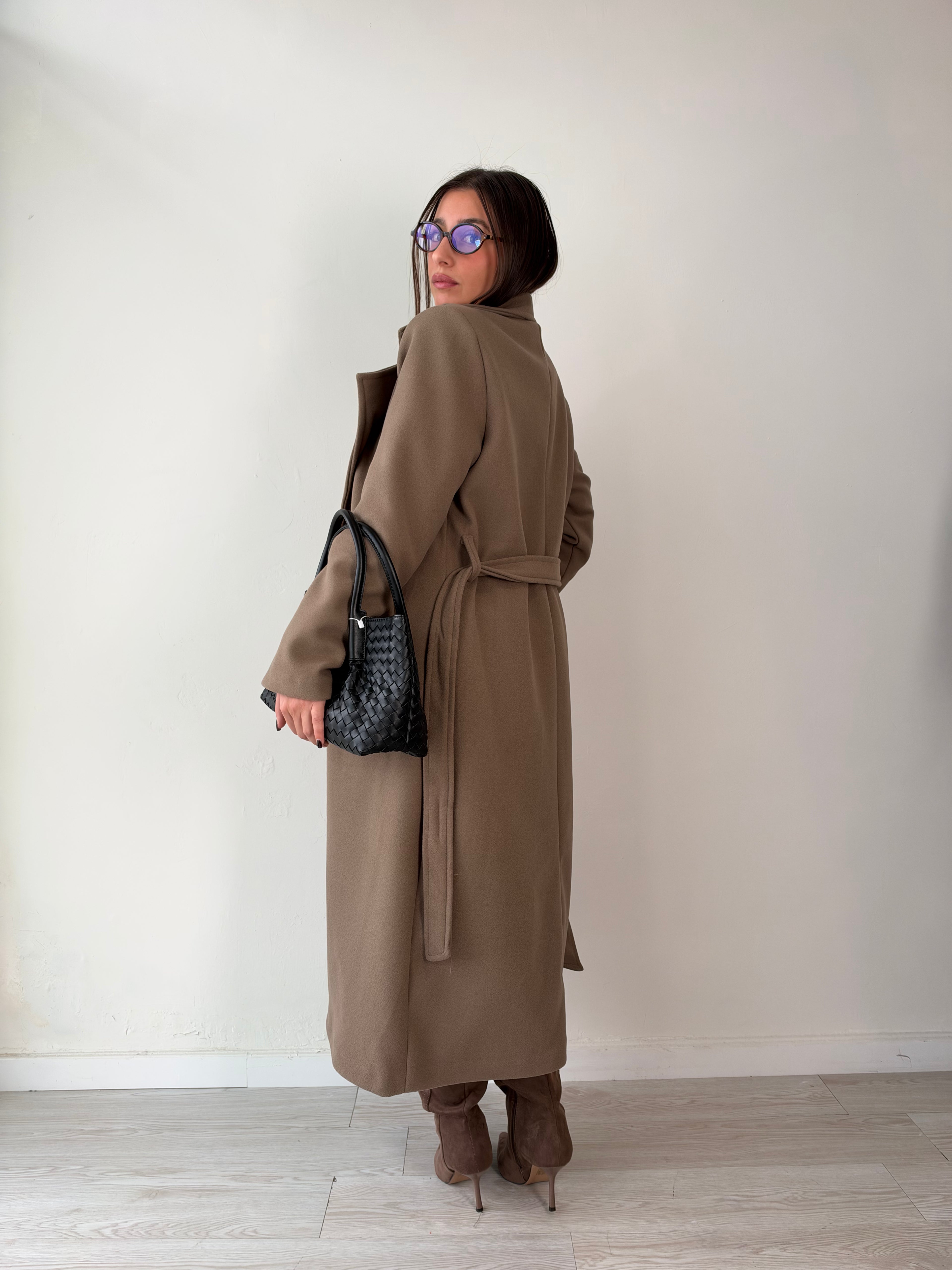 Cappotto lungo in panno