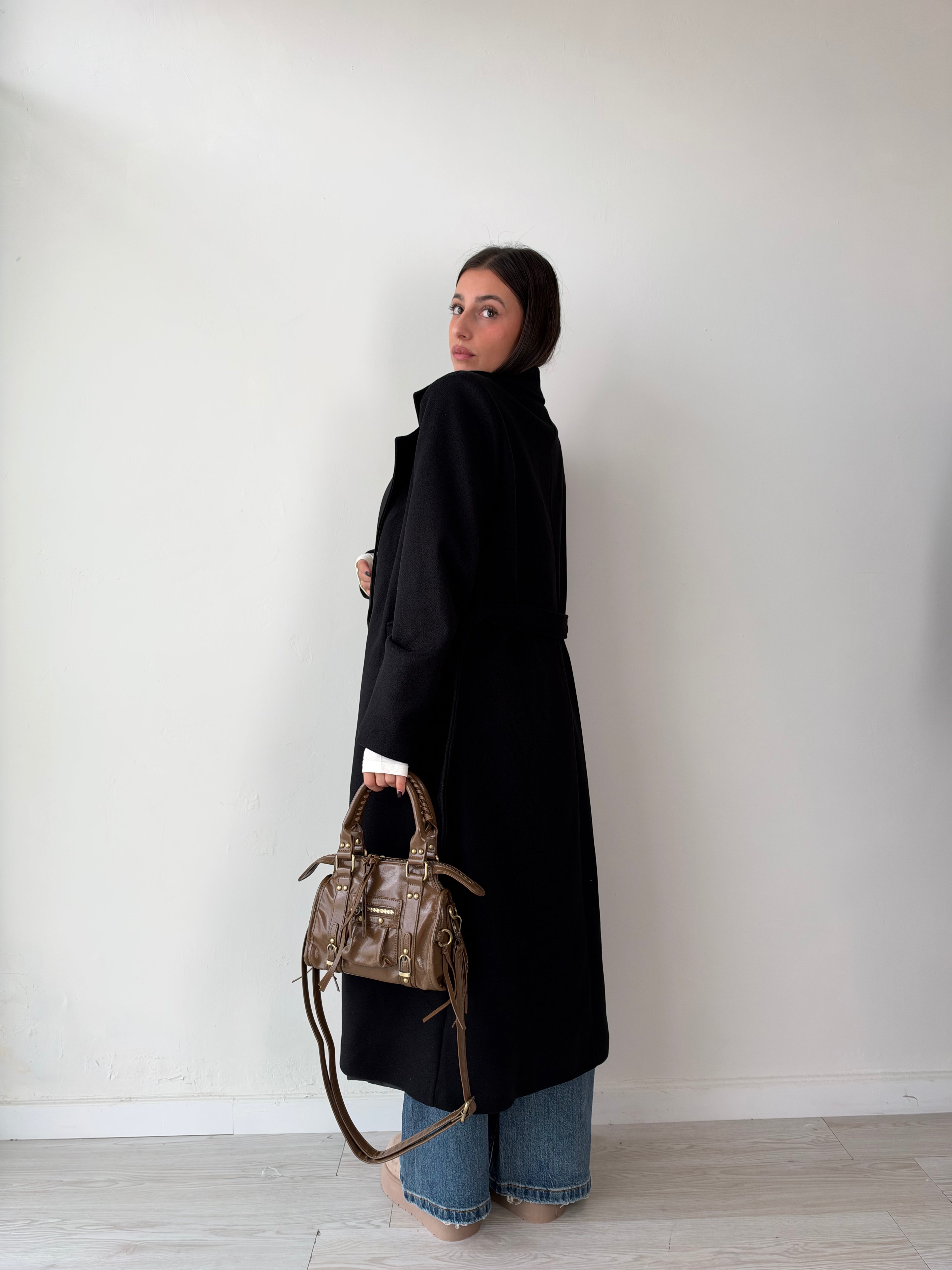 Cappotto lungo in panno