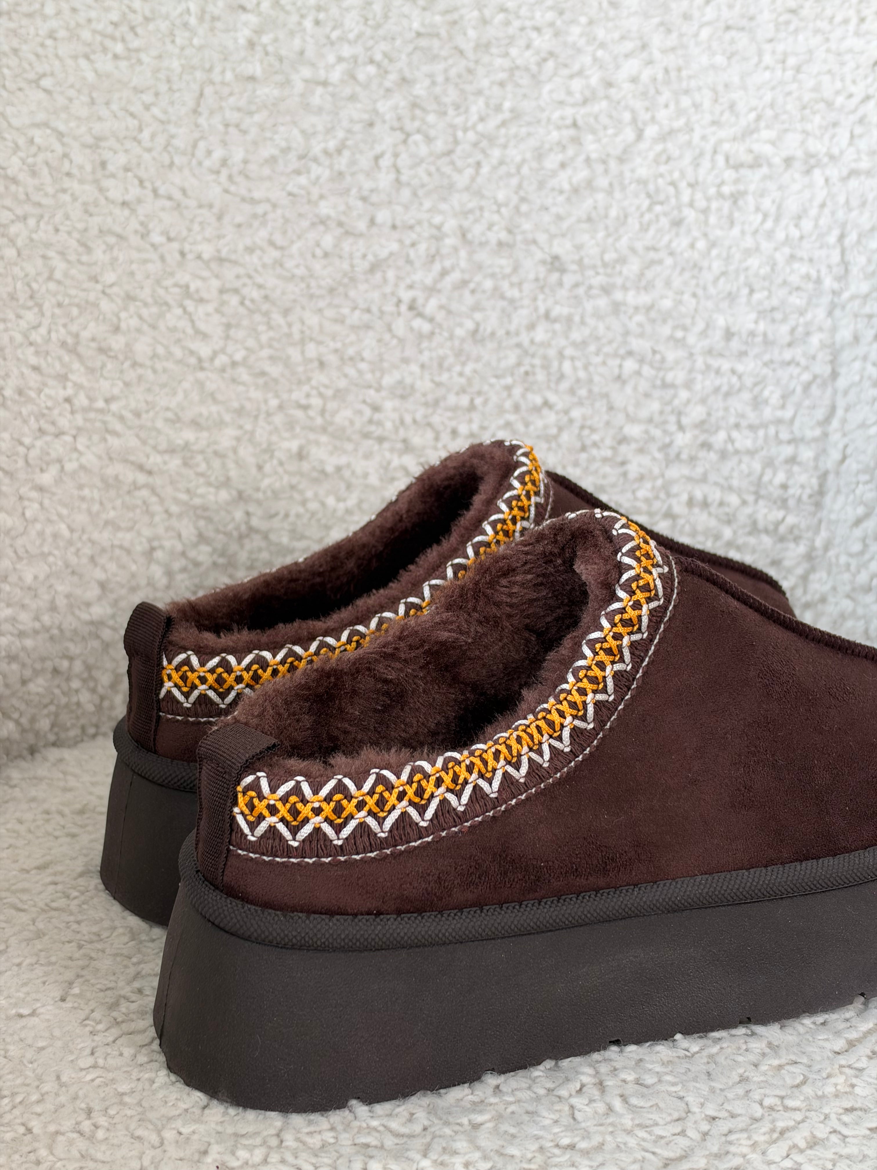 Mules TAZZ platform MARRONE