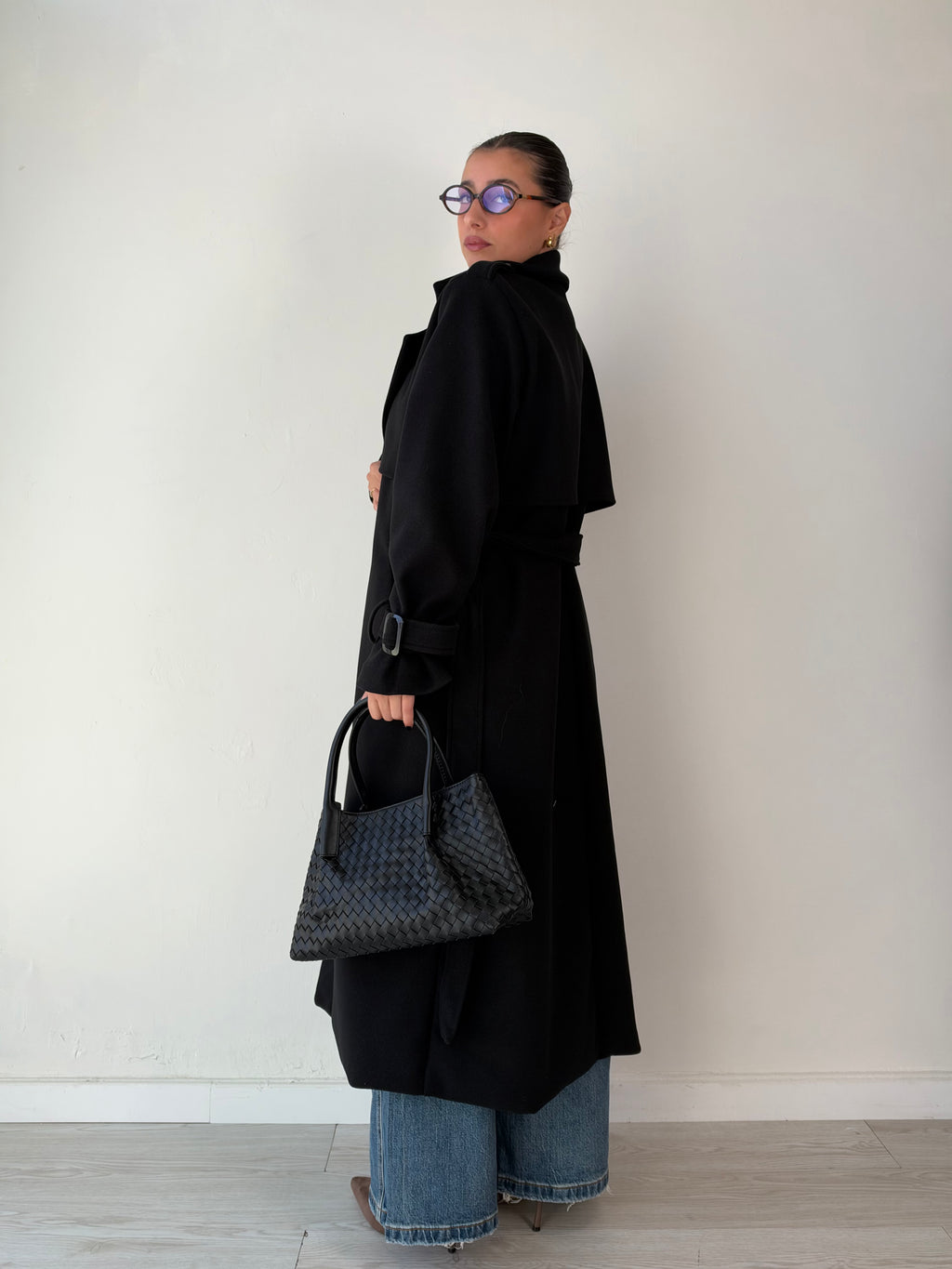 Cappotto trench in panno