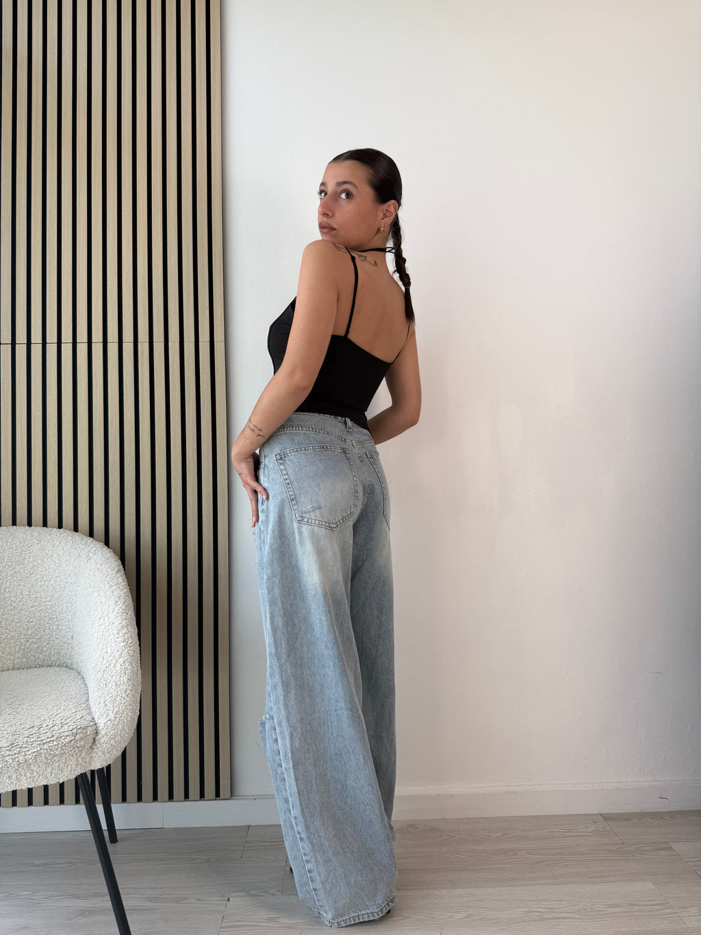 Jeans con risvolto