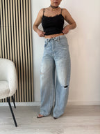 Jeans con risvolto
