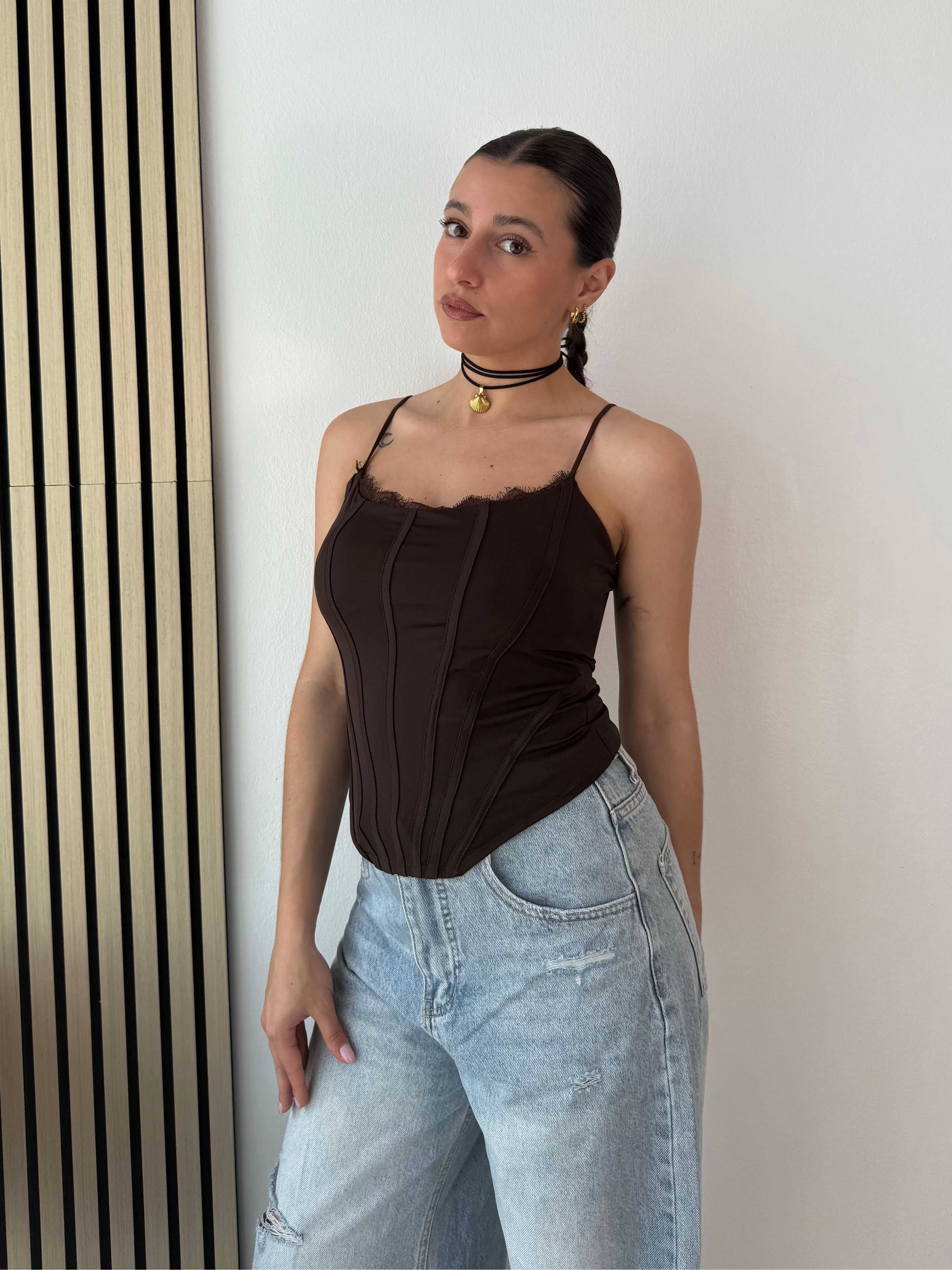 Top corpetto