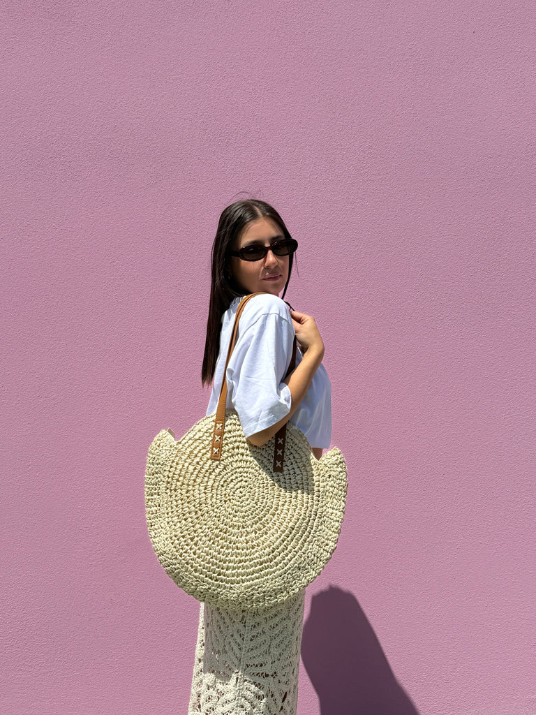 Borsa in paglia ROUND