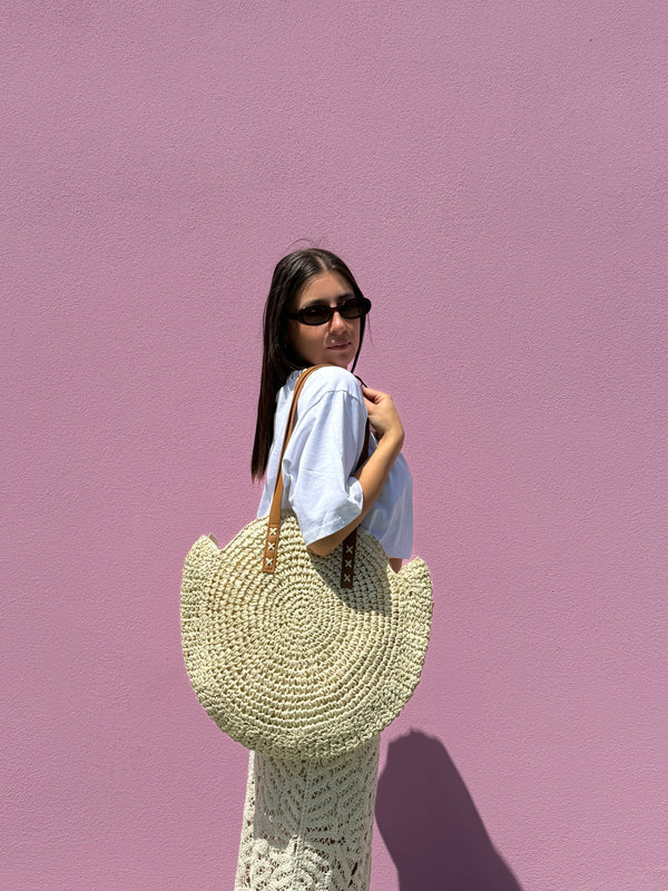 Borsa in paglia ROUND